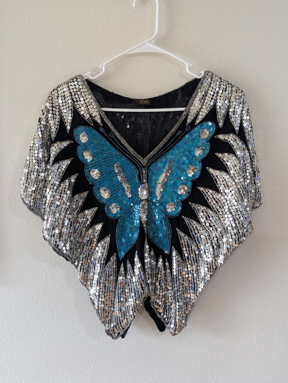 Vintage 70s/80s Sequin Butterfly Top